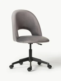 Fluwelen bureaustoel Rachel, in hoogte verstelbaar^Westwing Collection Outlet