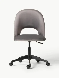 Fluwelen bureaustoel Rachel, in hoogte verstelbaar^Westwing Collection Outlet