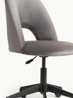 Fluwelen bureaustoel Rachel, in hoogte verstelbaar^Westwing Collection Outlet