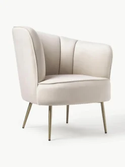 Fluwelen cocktailfauteuil Louise^Westwing Collection Online