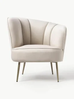 Fluwelen cocktailfauteuil Louise^Westwing Collection Online