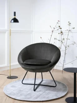 Fluwelen cocktailfauteuil Center^Westwing New