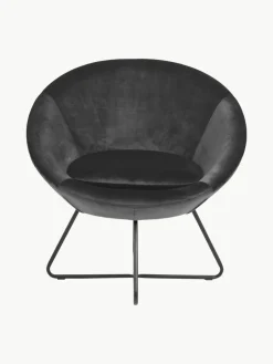 Fluwelen cocktailfauteuil Center^Westwing New