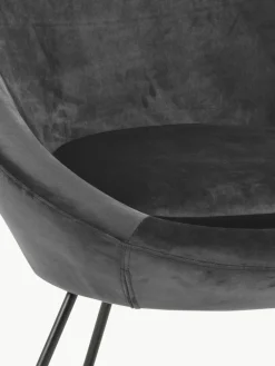 Fluwelen cocktailfauteuil Center^Westwing New