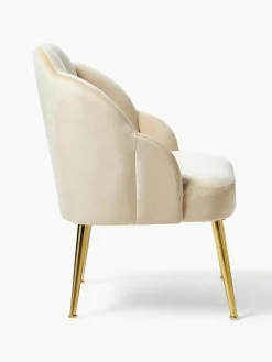 Fluwelen cocktailfauteuil Helle^Westwing Collection Sale