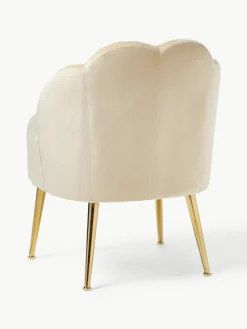 Fluwelen cocktailfauteuil Helle^Westwing Collection Sale