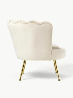 Fluwelen cocktailfauteuil Oyster^Westwing Collection Online