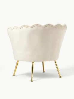 Fluwelen cocktailfauteuil Oyster^Westwing Collection Online
