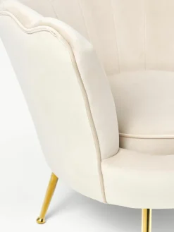Fluwelen cocktailfauteuil Oyster^Westwing Collection Online