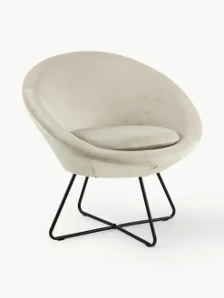 Fluwelen cocktailfauteuil Center^Westwing Fashion