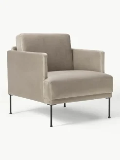 Fluwelen fauteuil Fluente^Westwing Collection Clearance
