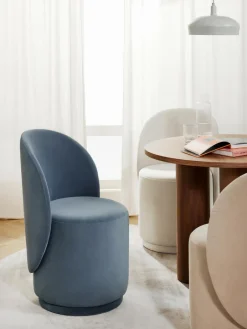 Fluwelen gestoffeerde stoel Zeyno^Westwing Collection Online