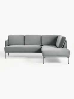 Fluwelen hoekbank Fluente^Westwing Collection Outlet