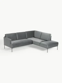 Fluwelen hoekbank Fluente^Westwing Collection Outlet