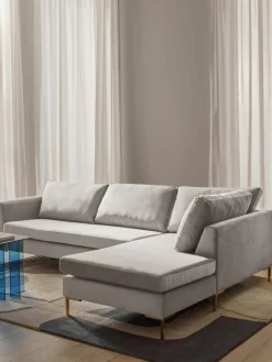 Fluwelen hoekbank Luna^Westwing Collection Outlet
