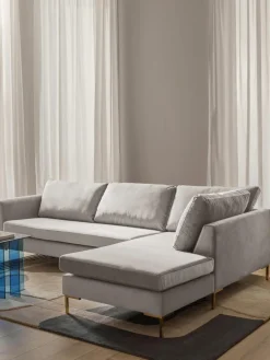 Fluwelen hoekbank Luna^Westwing Collection Outlet