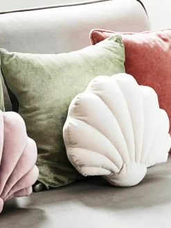 Fluwelen kussen Shell in schelp vorm^Westwing Collection Best