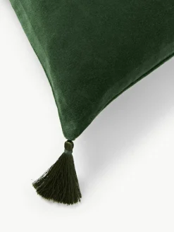 Fluwelen kussenhoes Amara met geborduurde kerstboom^Westwing Collection Discount