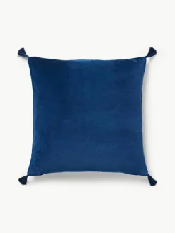 Fluwelen kussenhoes Amara met geborduurde kerstboom^Westwing Collection New