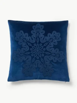 Fluwelen kussenhoes Celeste met winters motief^Westwing Collection Outlet