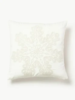 Fluwelen kussenhoes Celeste met winters motief^Westwing Collection Sale