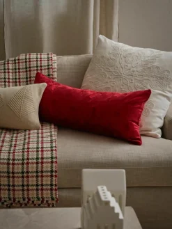 Fluwelen kussenhoes Celeste met winters motief^Westwing Collection Sale