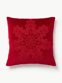 Fluwelen kussenhoes Celeste met winters motief^Westwing Collection Outlet