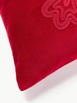Fluwelen kussenhoes Celeste met winters motief^Westwing Collection Outlet
