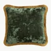 Fluwelen kussenhoes Cyrus met franjes^Westwing Collection Clearance