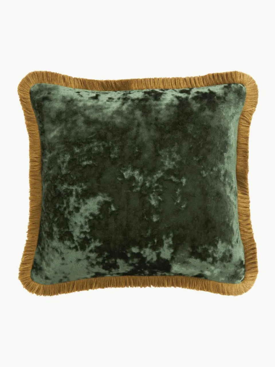 Fluwelen kussenhoes Cyrus met franjes^Westwing Collection Clearance