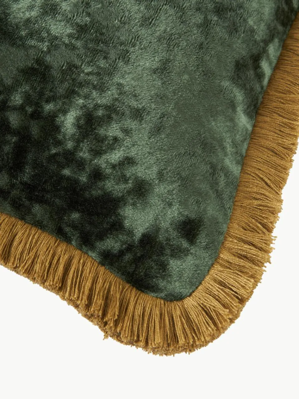Fluwelen kussenhoes Cyrus met franjes^Westwing Collection Clearance