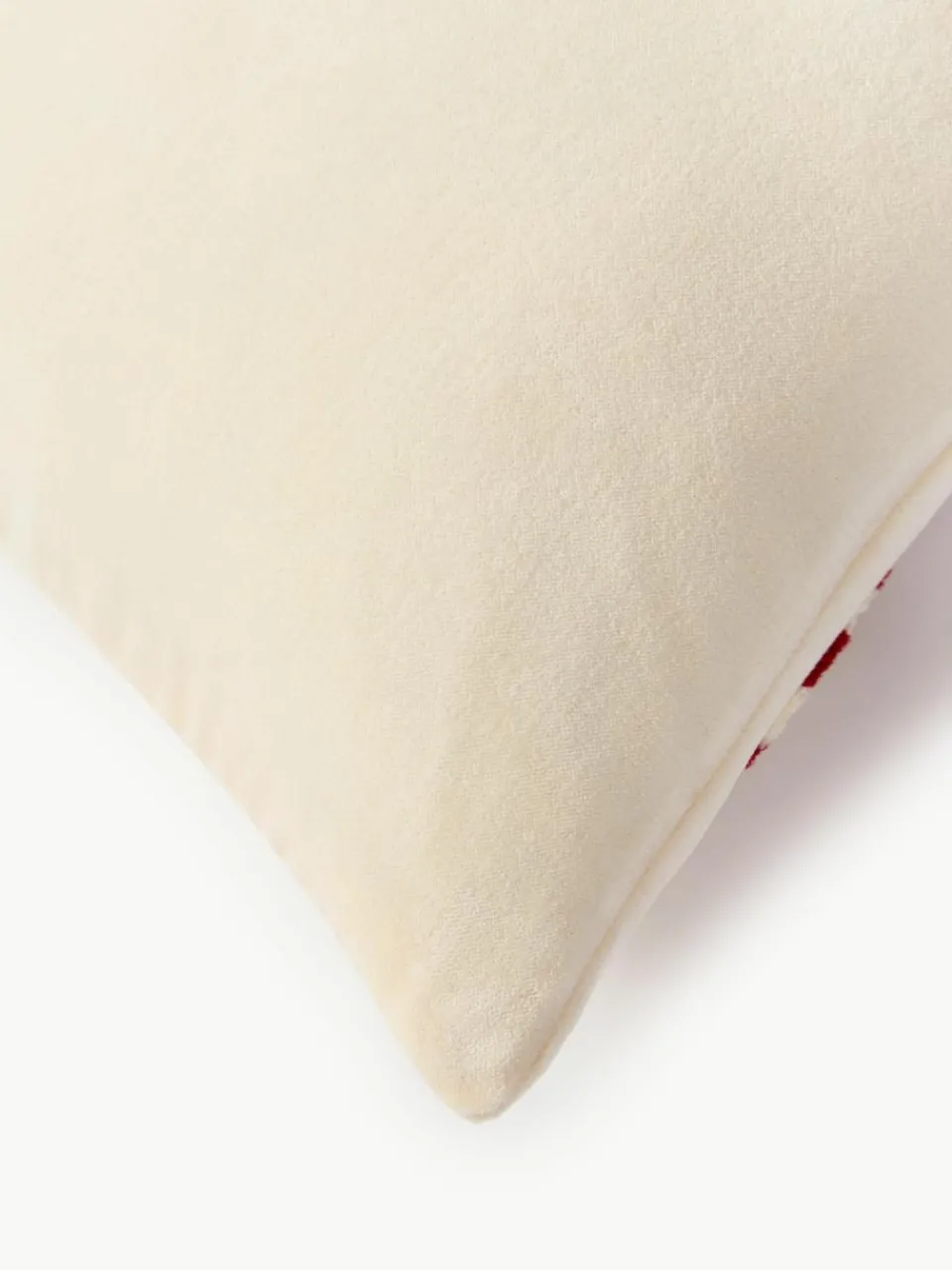 Fluwelen kussenhoes Darva met getuft snoepstokken-patroon^Westwing Collection Outlet