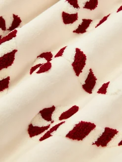 Fluwelen kussenhoes Darva met getuft snoepstokken-patroon^Westwing Collection Outlet