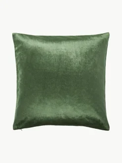 Fluwelen kussenhoes Isadora met kerstboomborduursel^Westwing Collection Clearance