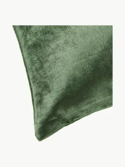 Fluwelen kussenhoes Isadora met kerstboomborduursel^Westwing Collection Clearance
