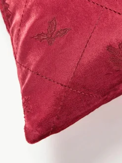 Fluwelen kussenhoes Isadora met met kerstborduurwerk^Westwing Collection Outlet