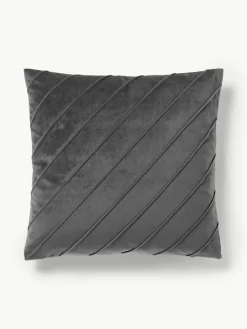 Fluwelen kussenhoes Leyla met structuurpatroon^Westwing Collection Outlet