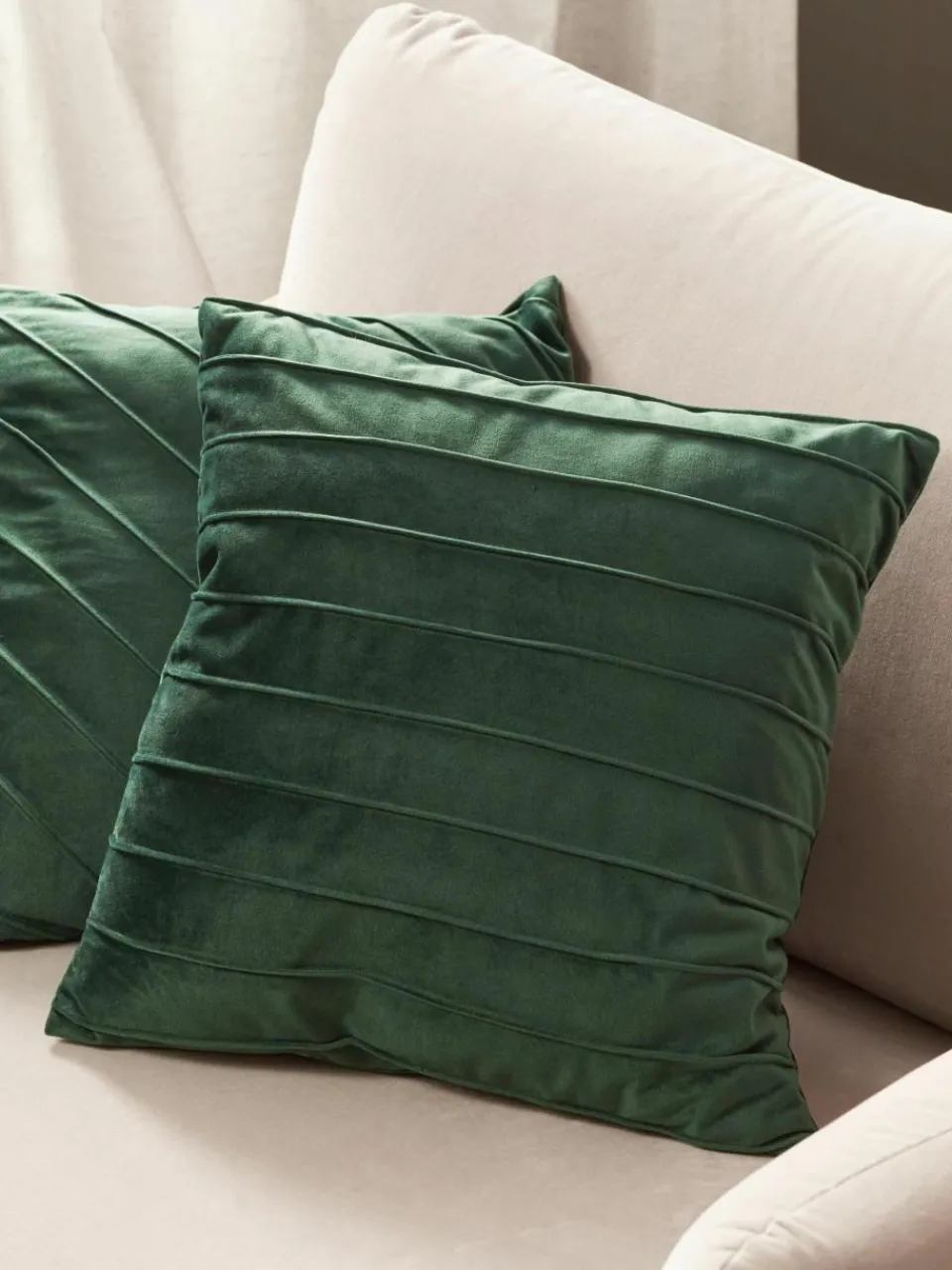 Fluwelen kussenhoes Lola met structuurpatroon^Westwing Collection Best