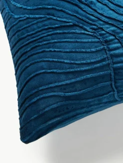 Fluwelen kussenhoes Nisha met structuurpatroon^Westwing Collection Fashion