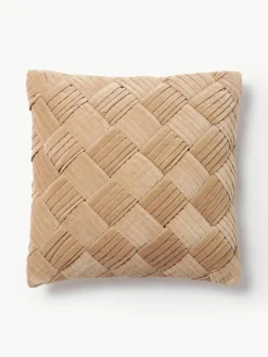Fluwelen kussenhoes Sina met structuurpatroon^Westwing Collection Sale