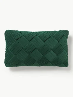 Fluwelen kussenhoes Sina met structuurpatroon^Westwing Collection Hot