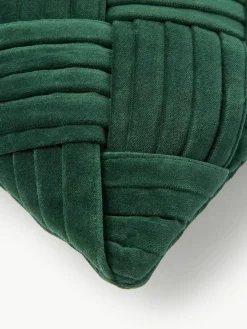 Fluwelen kussenhoes Sina met structuurpatroon^Westwing Collection Hot