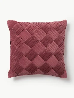 Fluwelen kussenhoes Sina met structuurpatroon^Westwing Collection Outlet