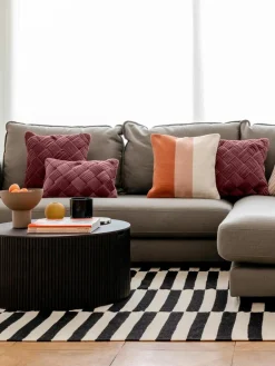 Fluwelen kussenhoes Sina met structuurpatroon^Westwing Collection Outlet