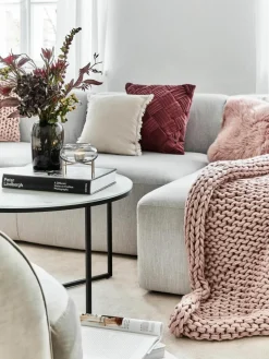 Fluwelen kussenhoes Sina met structuurpatroon^Westwing Collection Outlet