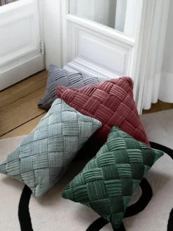 Fluwelen kussenhoes Sina met structuurpatroon^Westwing Collection Outlet