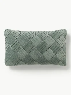 Fluwelen kussenhoes Sina met structuurpatroon^Westwing Collection Best
