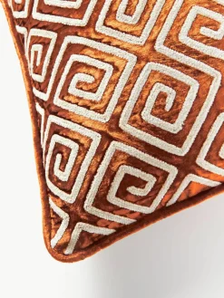 Fluwelen kussenhoes Solenne met chenille-borduurwerk^Westwing Collection Clearance