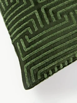 Fluwelen kussenhoes Stormi met chenille-borduurwerk^Westwing Collection Hot