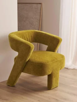 Fluwelen loungefauteuil Jagger^Ellos Home Outlet
